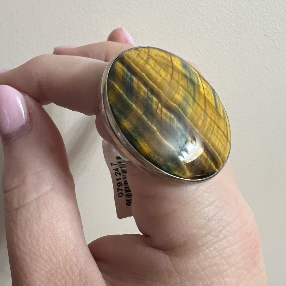 Tigers eye sterling silver ring NWT size 10